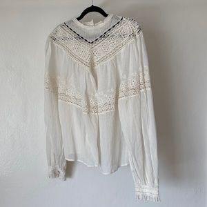 FREE PEOPLE | Abigail Victorian Eyelet Top NEW